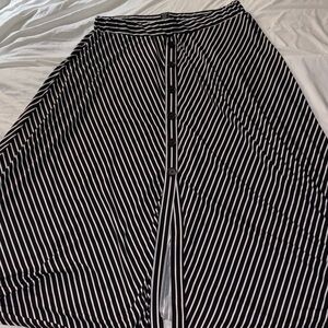 Robert Louis Black and White Striped Skirt